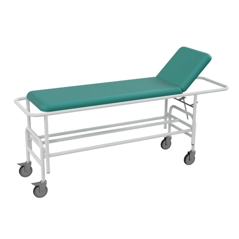 Lying patient transport trolley - two-pieced